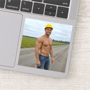 Autocollant Image N°1 de l'Ouvrier de Construction