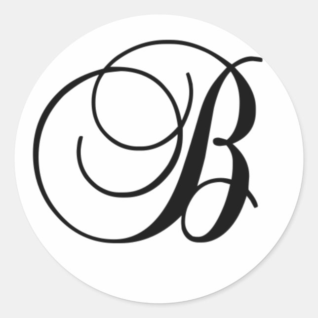 Autocollant initial B rond (Devant)