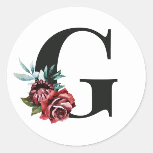 Autocollant initiale des vacances d'hiver lettre G