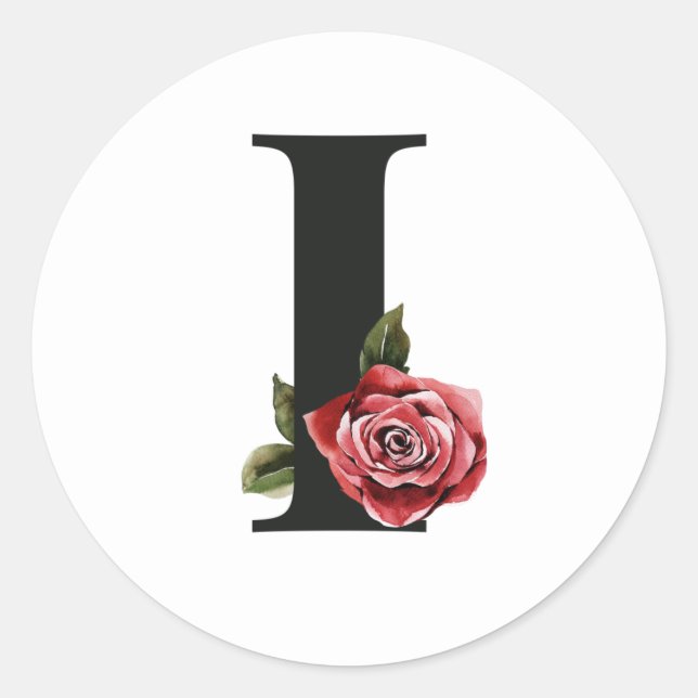 Autocollant initiales vacances d'hiver lettre I (Devant)