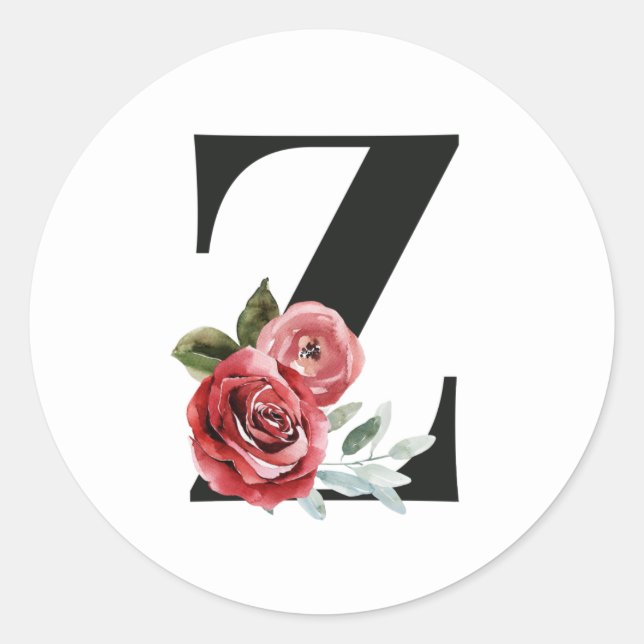 Autocollant initiales vacances d'hiver lettre Z (Devant)