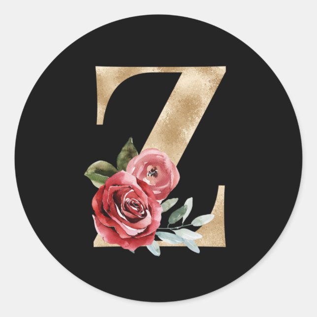 Autocollant initiales vacances d'hiver lettre Z (Devant)