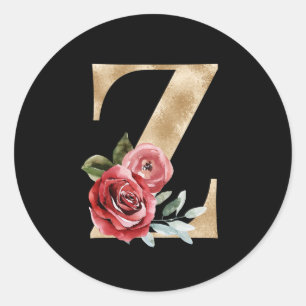 Autocollant initiales vacances d'hiver lettre Z