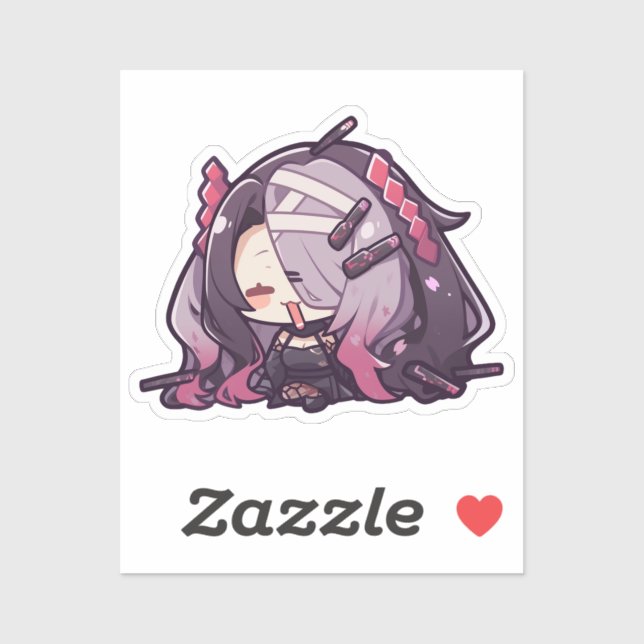 Autocollant inspiré par Anime (Feuille)