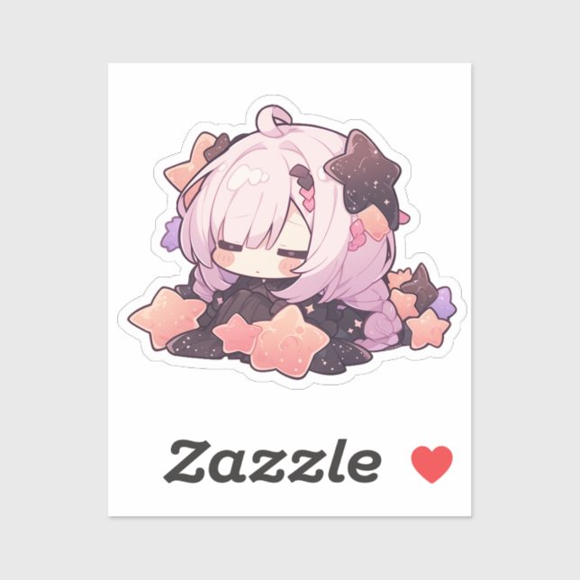 Autocollant inspiré par Anime (Feuille)