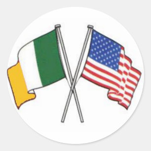 Autocollant irlandais américain