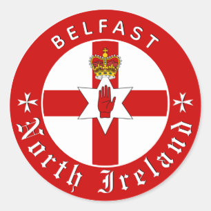 Autocollant Irlande du Nord, Belfast, Drapeau d'Ul