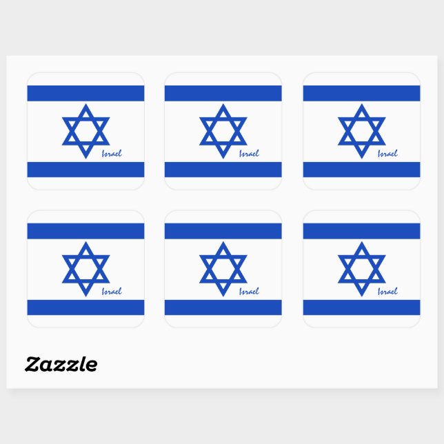 Autocollant Israël, drapeau israélien patriotes /  (Feuille)