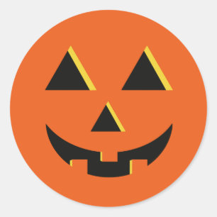 Autocollant Jack-O-Lantern Citrouille Halloween