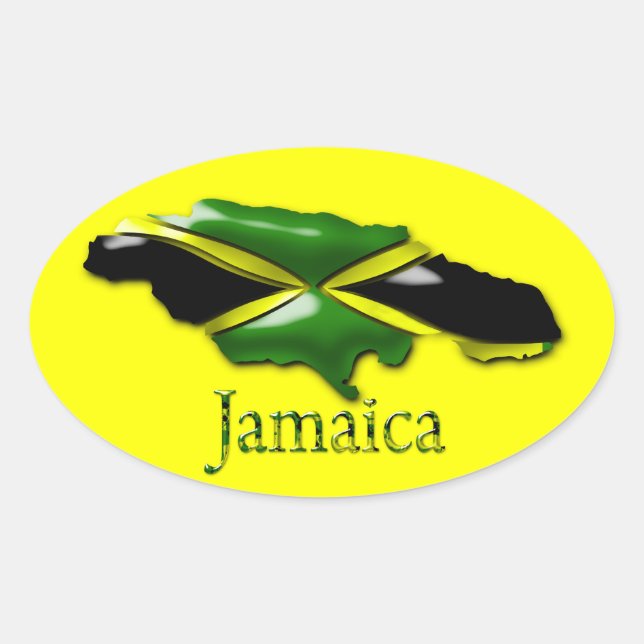 Autocollant jaune Jamaïque (Devant)