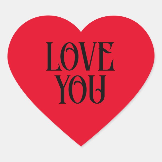 Autocollant Je t'aime (Devant)