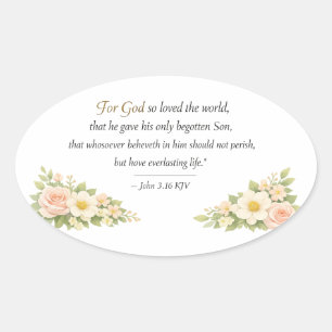 Autocollant Jean 3:16 KJV •