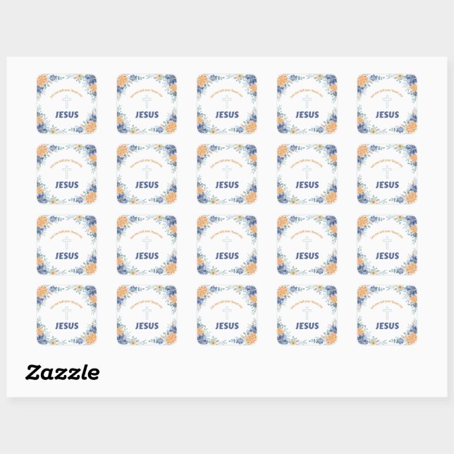 Autocollant Jésus (Feuille)