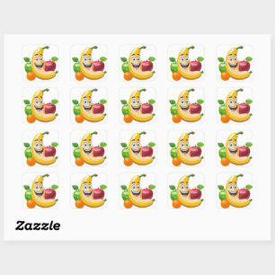 Autocollant Joyeux Bouquet De Fruits