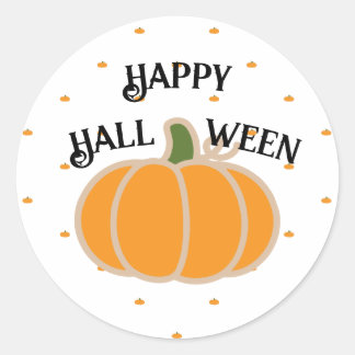 AUTOCOLLANT JOYEUX HALLOWEEN À MOTIF DE CITROUILLE