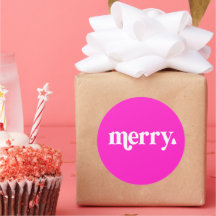 Autocollant joyeux pour cartes de Noël, étiquette