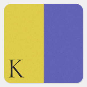 Autocollant K d'alphabet de drapeau de signal