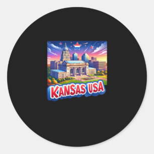 Autocollant Kansas In Usa