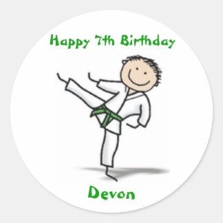 Autocollant Karate - ceinture verte