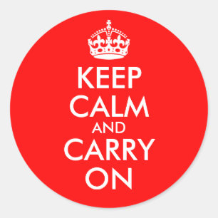 Autocollant Keep Calm and Carry On