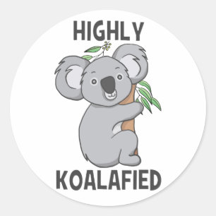 Autocollant Koala Classic Round à haute Koala