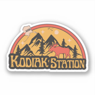 Autocollant Kodiak Station, Alaska