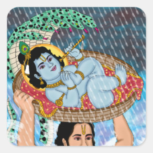 Autocollant Krishna & Vasudeva