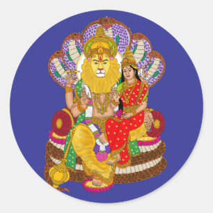 Autocollant Lakshmi Narasimha