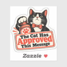 Autocollant Le Chat A Approuvé Ce Message