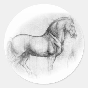 Autocollant Leonardo DaVinci Horse