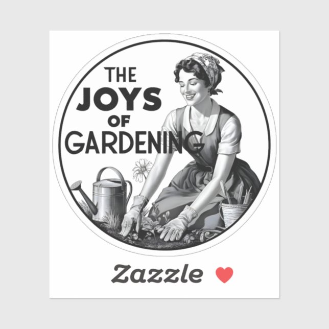 Autocollant Les Joies Du Jardinage (Feuille)