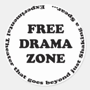 Autocollant libre de zone de drame