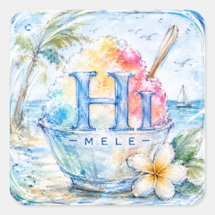 Autocollant Little Hawaiʻi HIMELE — Glace râpée