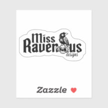 Autocollant logo Miss Ravenous Designs