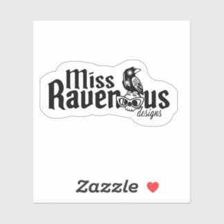 Autocollant logo Miss Ravenous Designs