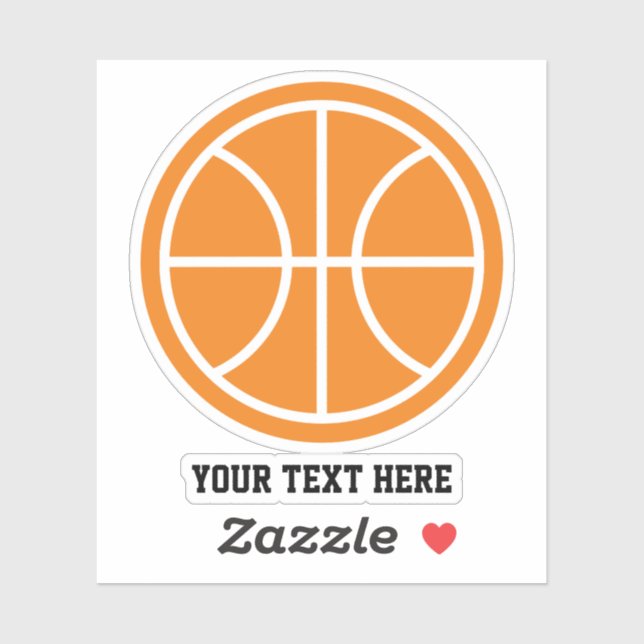 Autocollant logo sportif de basketball sur mesure (Feuille)