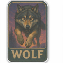 Autocollant Loup