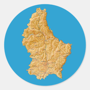Autocollant Luxembourg Map