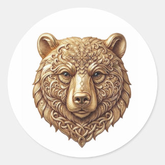 Autocollant majestueux ours grizzly, décalque faun