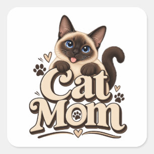 Autocollant Maman de Chat   Cadeau Amusant   Amour