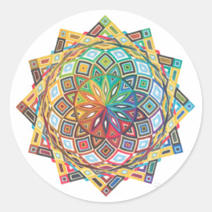 Autocollant Mandala Géométrique Intriqué