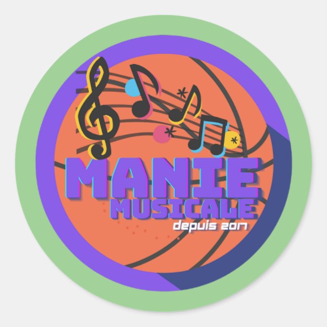 Autocollant Manie Musicale (Devant)