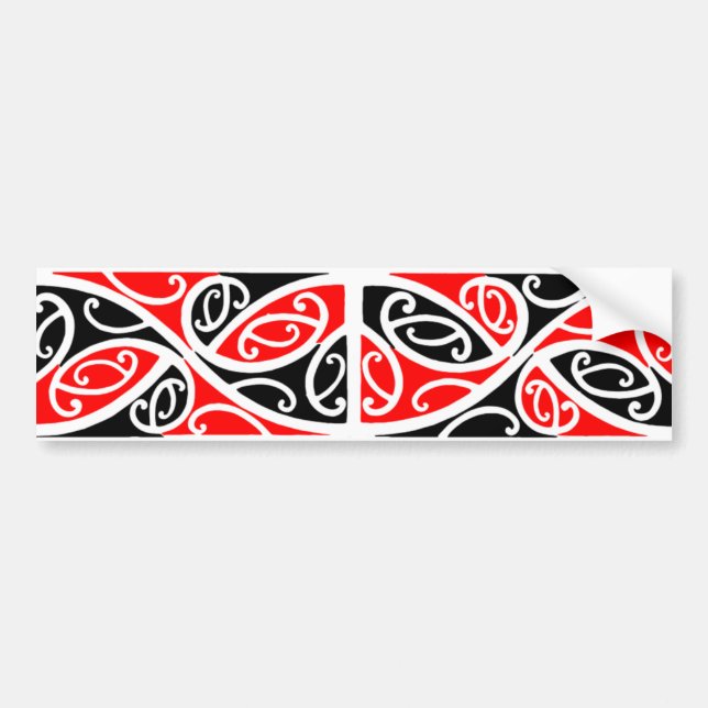 Autocollant maori du motif 1 de Kowhaiwhai (Devant)