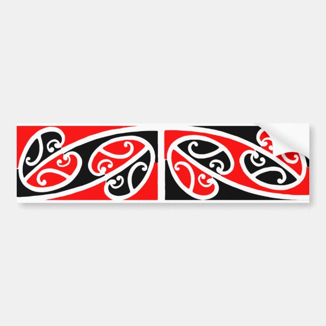 Autocollant maori du motif 2 de Kowhaiwhai (Devant)