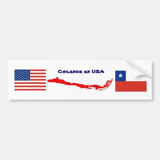 Autocollant Mapa Chili Etats-Unis 1 (Devant)