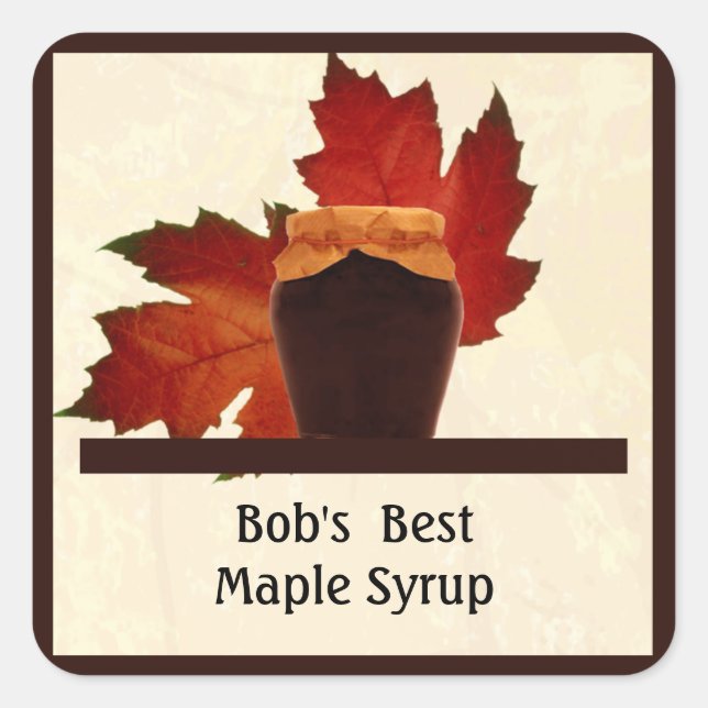 Autocollant "Maple Syrup Square" (Devant)