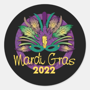 Autocollant Mardi Gras Mask -2022