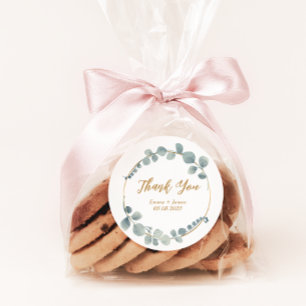 Autocollant Mariage d'Eucalyptus à l'aquarelle arg