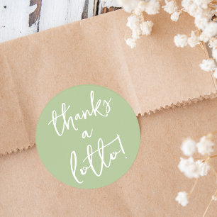 Autocollant Merci Beaucoup Lotto Vert Sauge