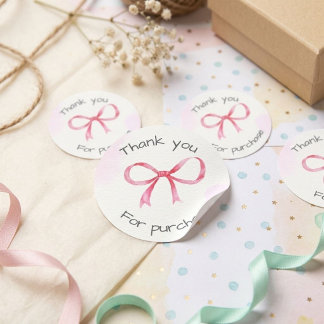 Autocollant merci bow 🎀